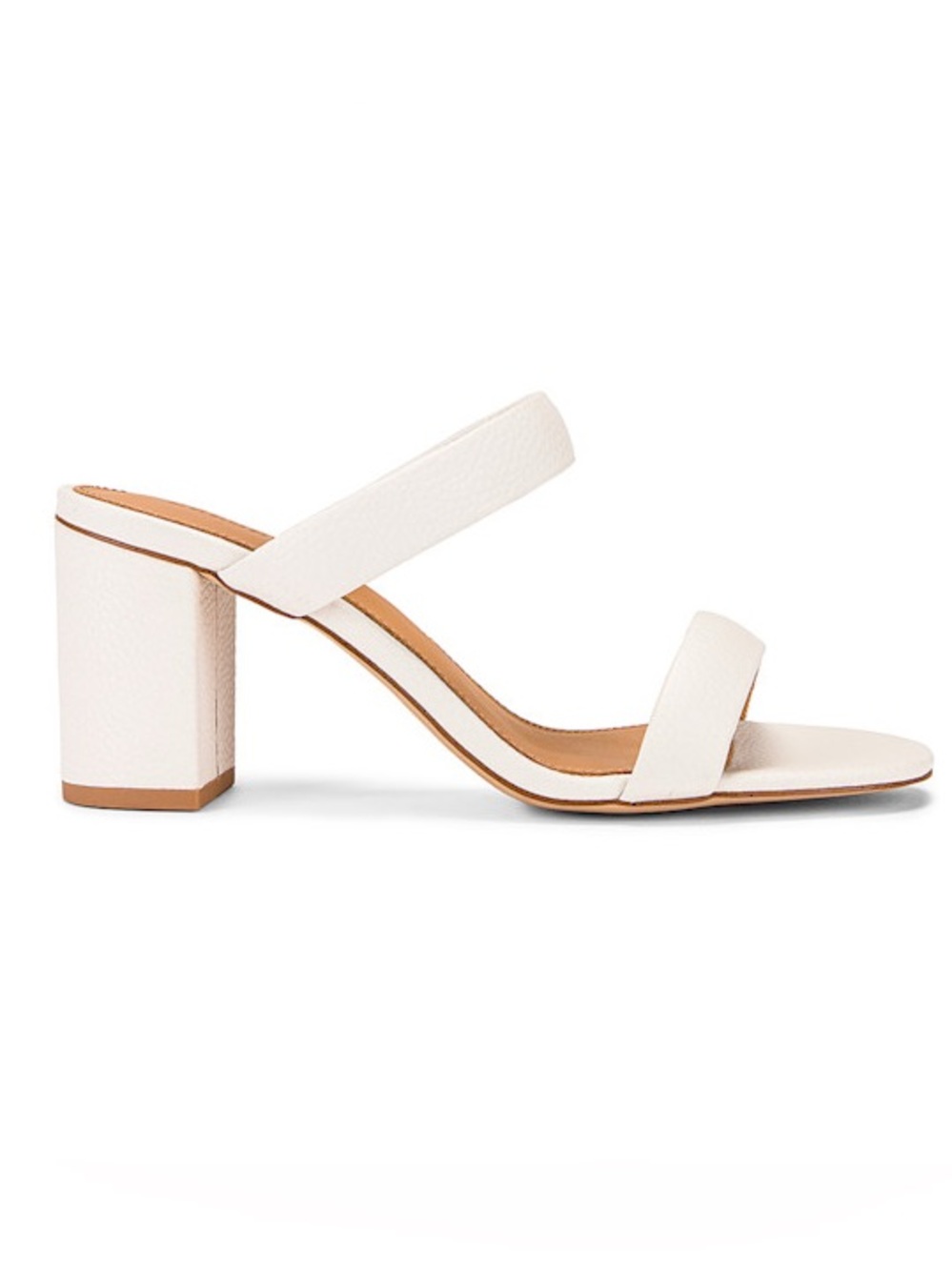 New SOLUDOS INES HEEL in White Leather Size 6.5